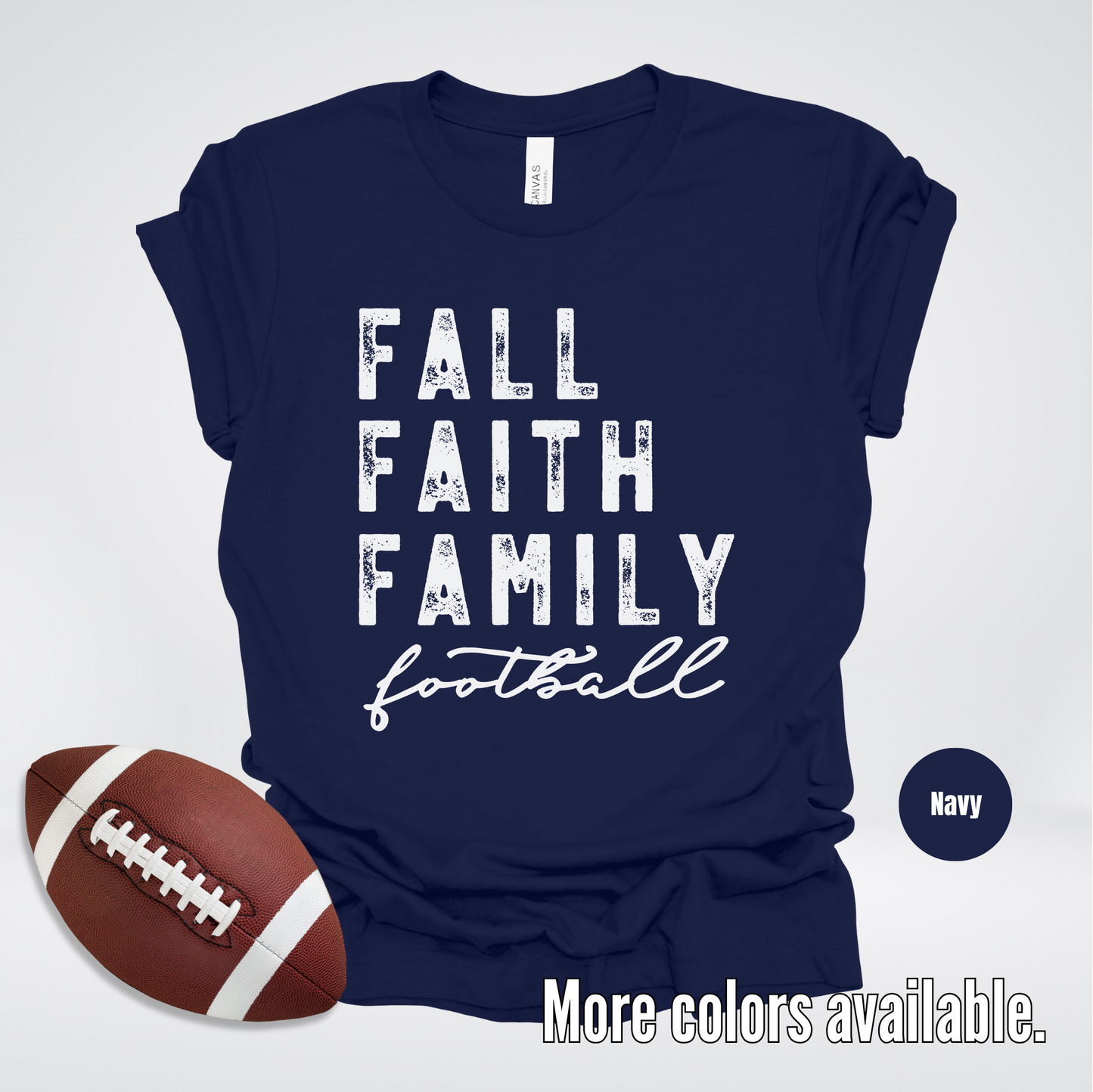 Fall Faith Family Football T-Shirt