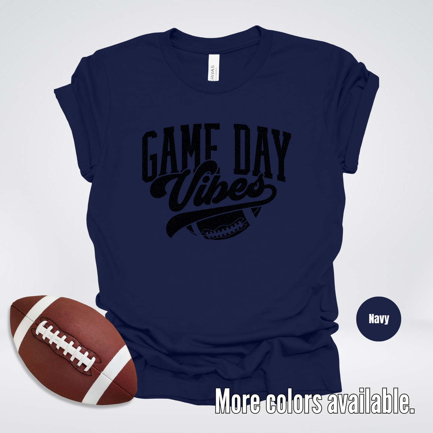 Game Day Vibes Black Design T-Shirt