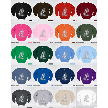 Vintage Santa with Christmas Tree - Crewneck Sweatshirt