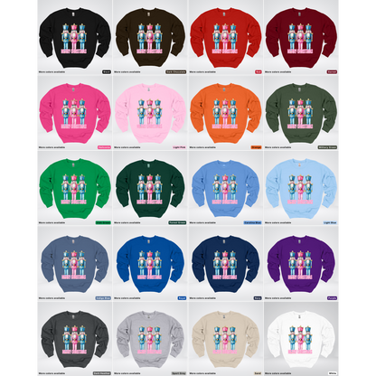 Merry Christmas Pastel Nutcrackers - Crewneck Sweatshirt