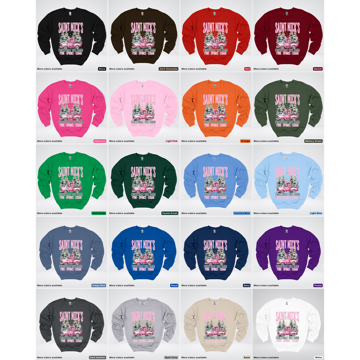 Saint Nick's Christmas Tree Farm - Crewneck Sweatshirt