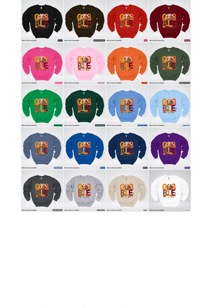 Turkey Gobble Pumpkin Fall Crochet - Crewneck Sweatshirts