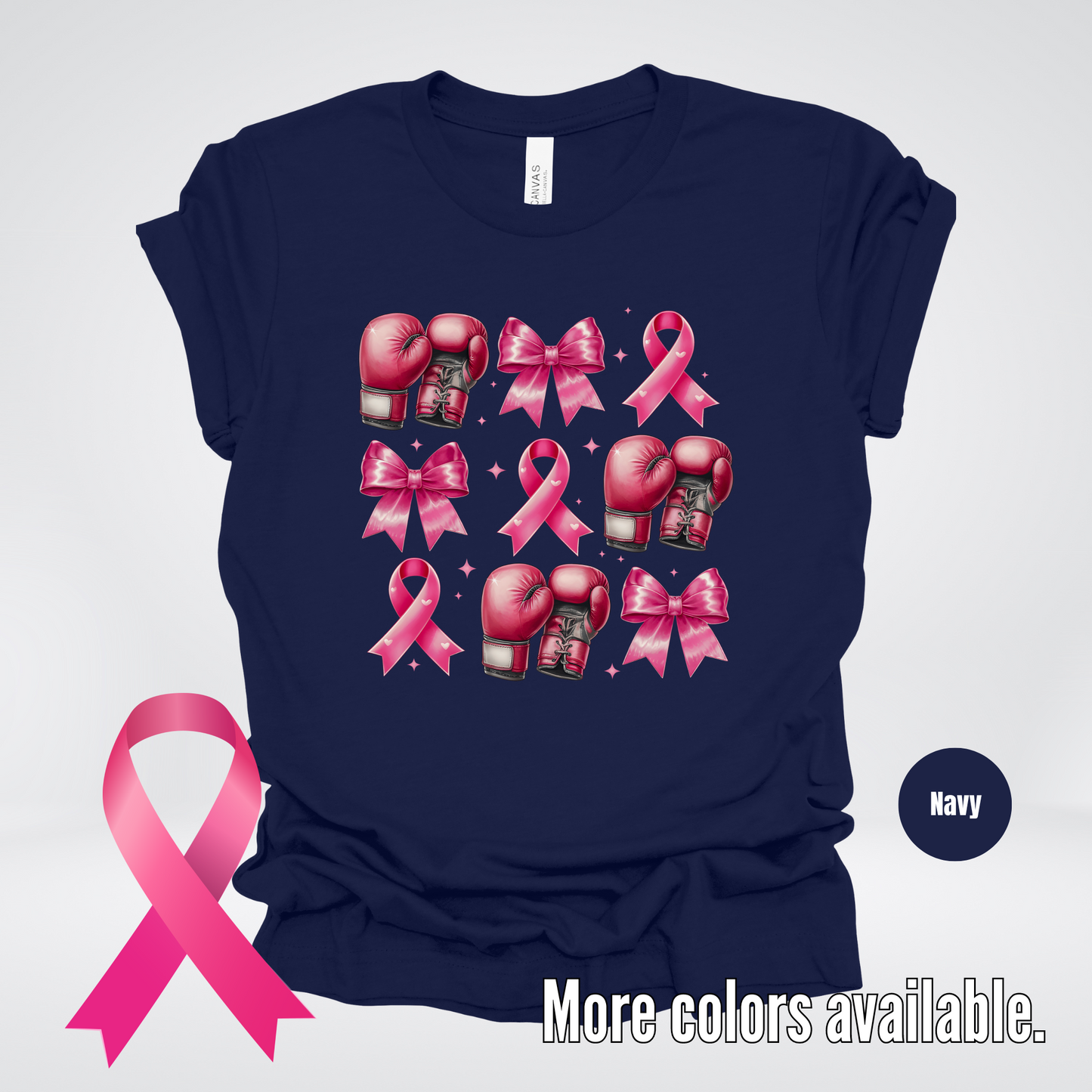 Boxing Coquette Breast Cancer Awareness T-Shirt