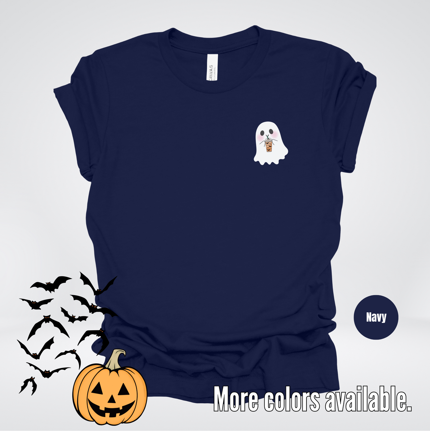 Cute Ghost w Coffee Latte T-Shirt