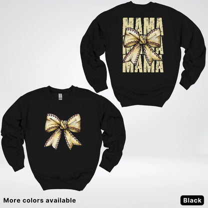 Softball Baseball Coquette Bow Crewneck Sweatshirt