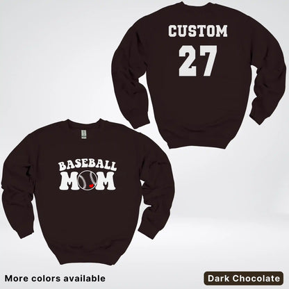 Custom Name & Number- Baseball Design 6 Crewneck Sweatshirt