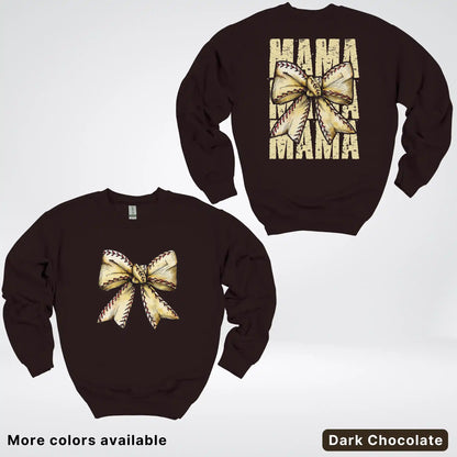 Softball Baseball Coquette Bow Crewneck Sweatshirt