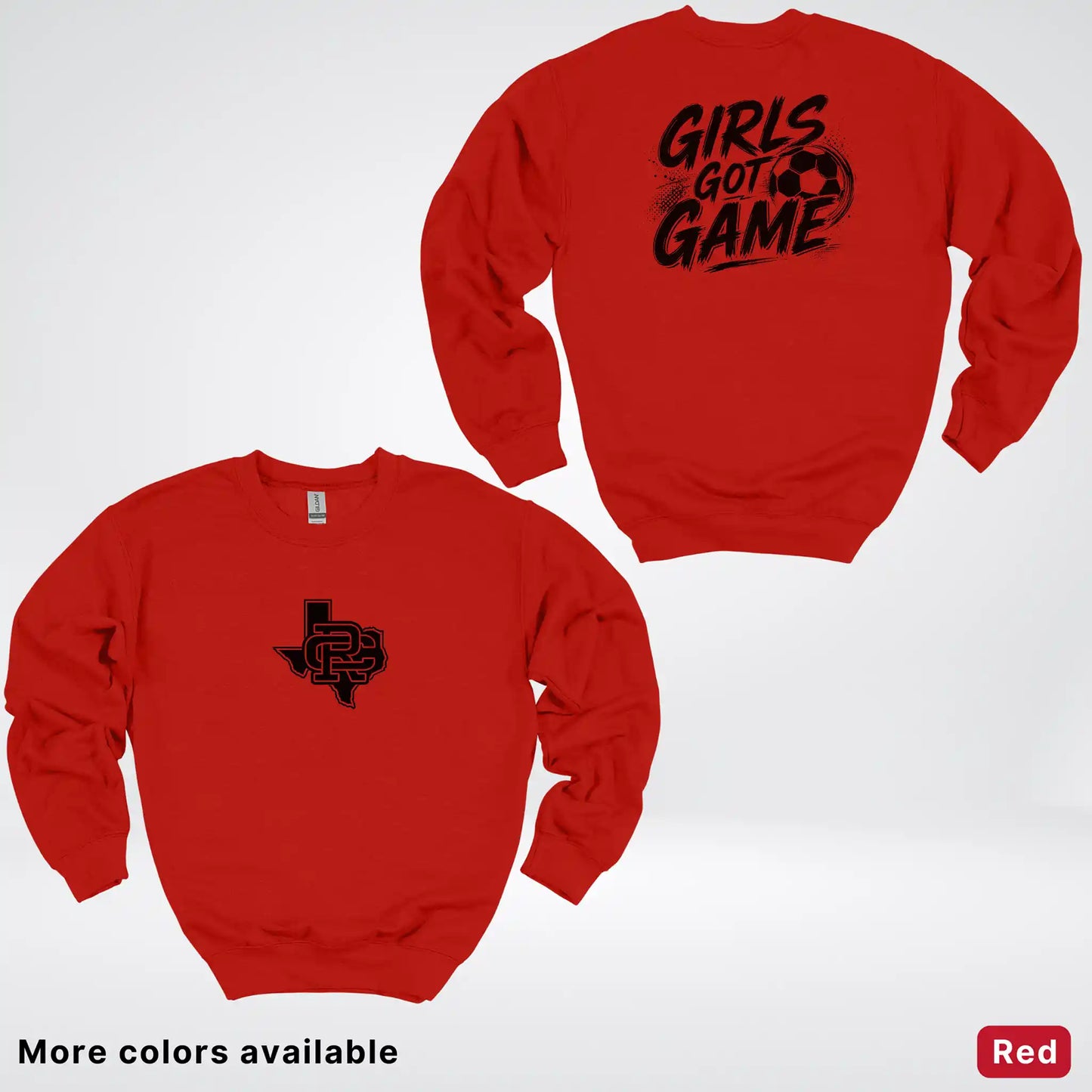 Carter Riverside Girls Got Game - Black Design - Soccer Crewneck Sweatshirt