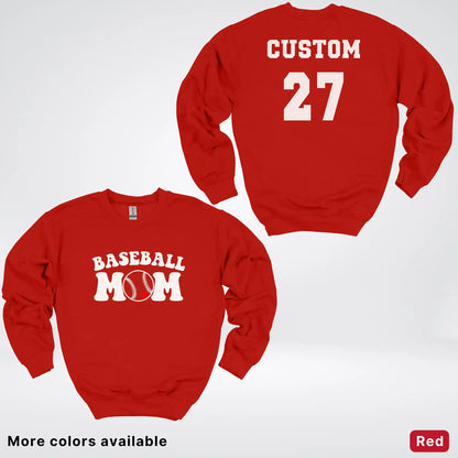 Custom Name & Number- Baseball Design 6 Crewneck Sweatshirt