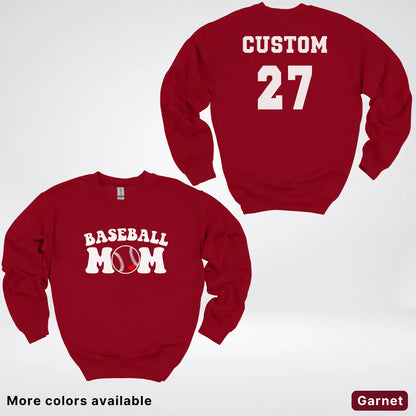 Custom Name & Number- Baseball Design 6 Crewneck Sweatshirt