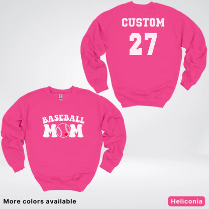 Custom Name & Number- Baseball Design 6 Crewneck Sweatshirt