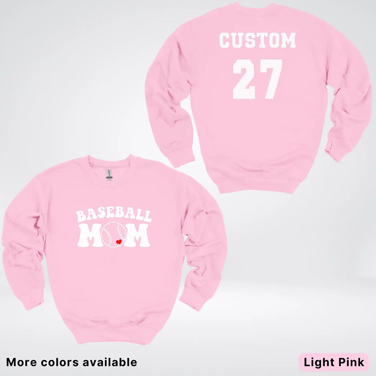 Custom Name & Number- Baseball Design 6 Crewneck Sweatshirt