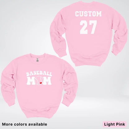 Custom Name & Number- Baseball Design 6 Crewneck Sweatshirt