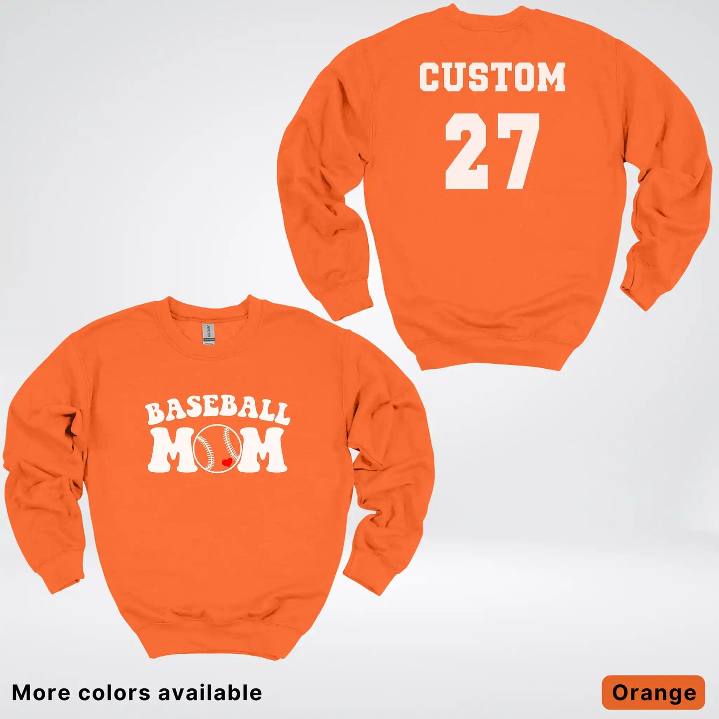 Custom Name & Number- Baseball Design 6 Crewneck Sweatshirt