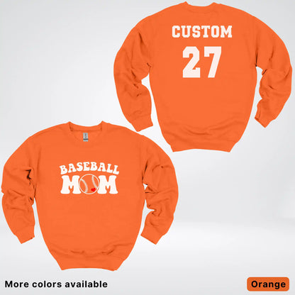 Custom Name & Number- Baseball Design 6 Crewneck Sweatshirt
