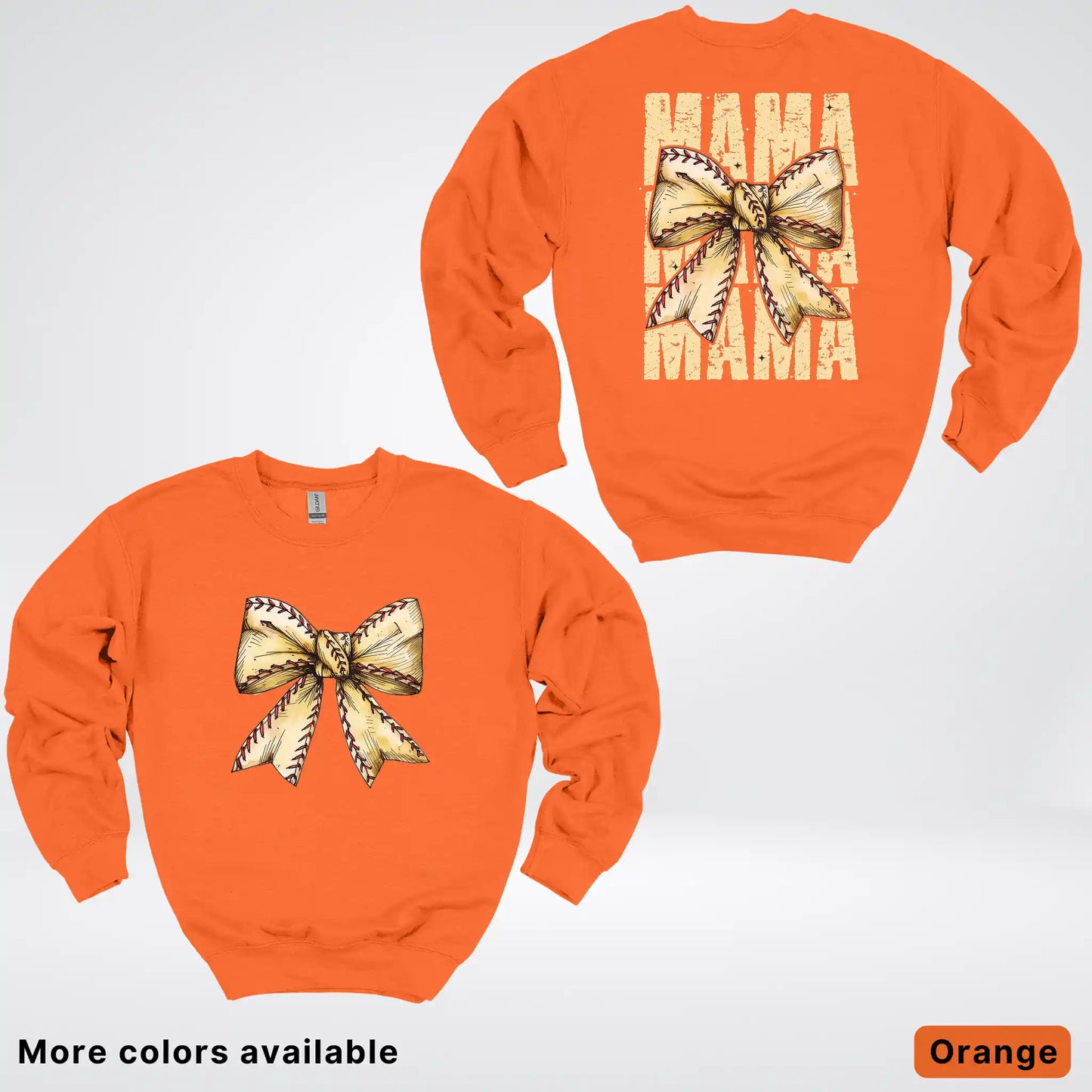 Softball Baseball Coquette Bow Crewneck Sweatshirt