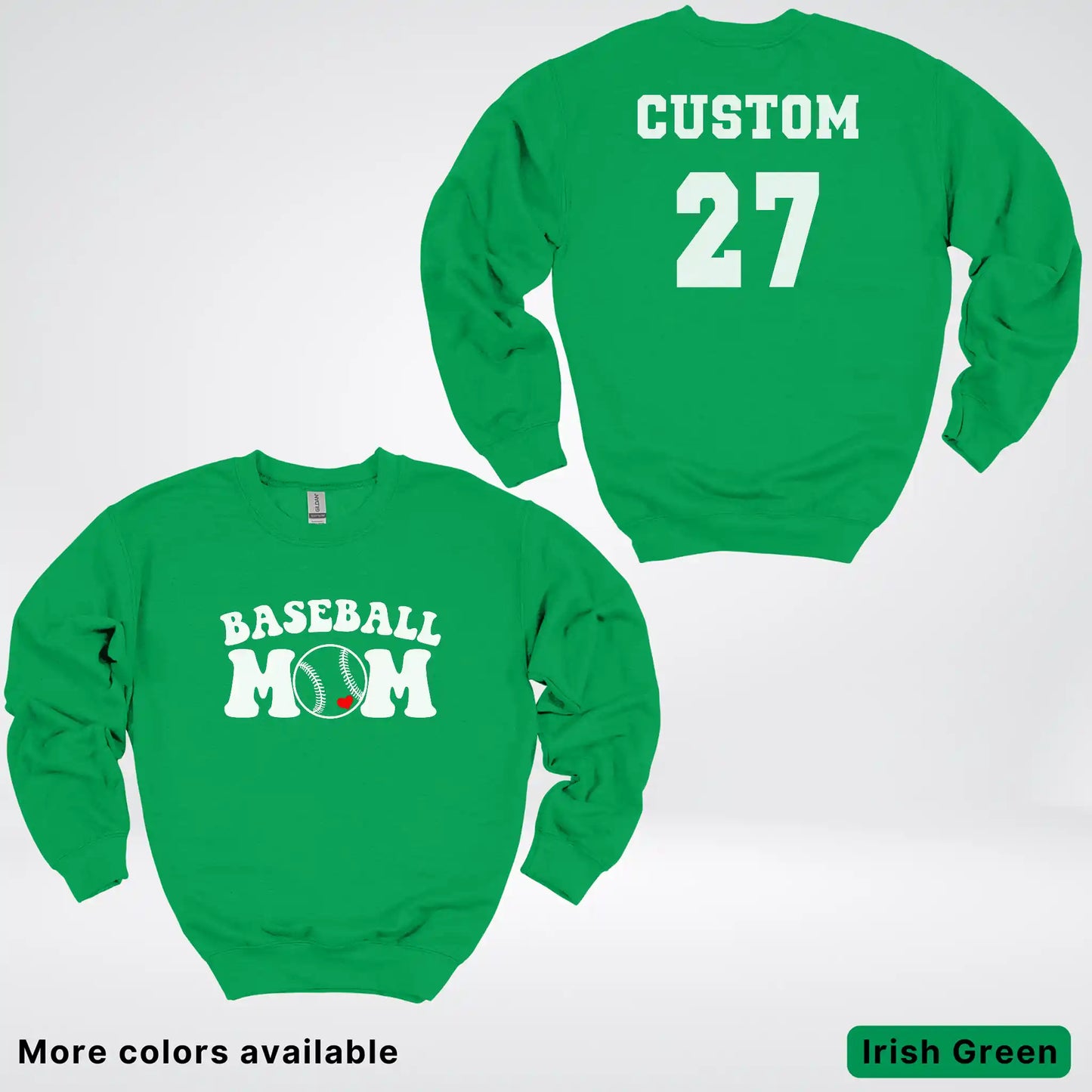Custom Name & Number- Baseball Design 6 Crewneck Sweatshirt