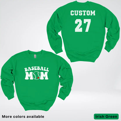 Custom Name & Number- Baseball Design 6 Crewneck Sweatshirt