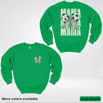 Soccer Mama Bow Coquette Graphic Crewneck Sweatshirt