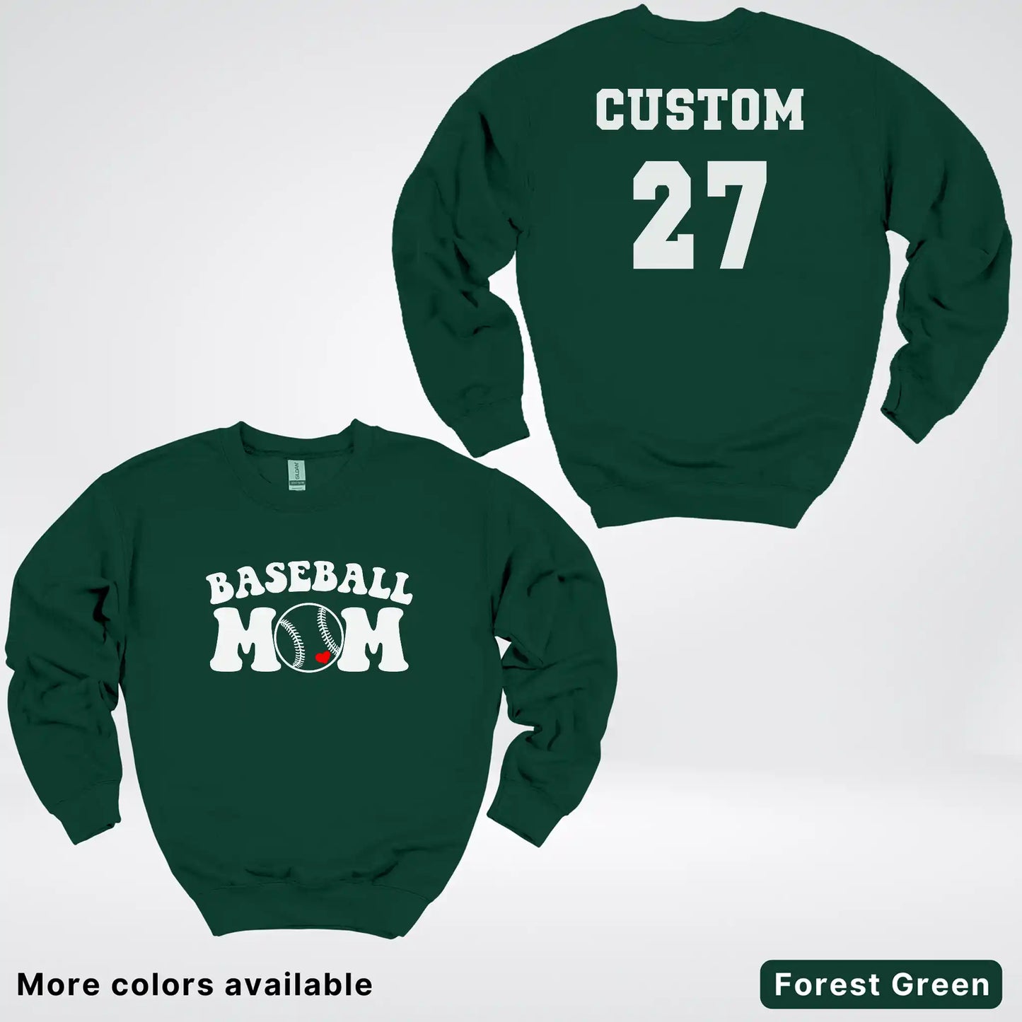 Custom Name & Number- Baseball Design 6 Crewneck Sweatshirt