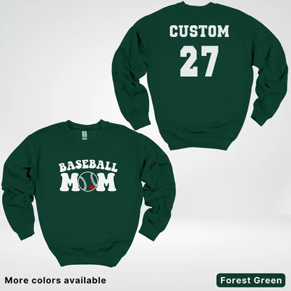 Custom Name & Number- Baseball Design 6 Crewneck Sweatshirt