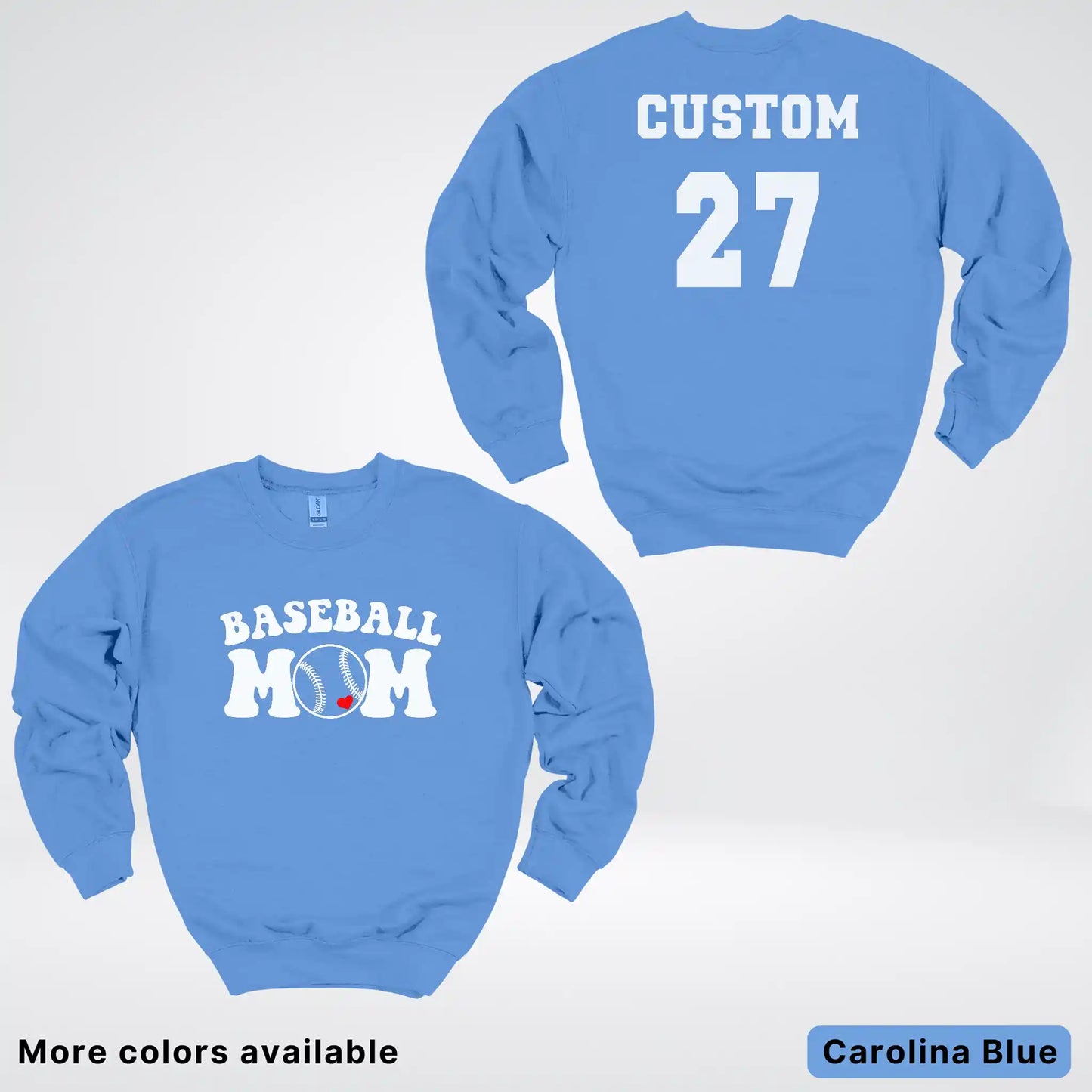 Custom Name & Number- Baseball Design 6 Crewneck Sweatshirt