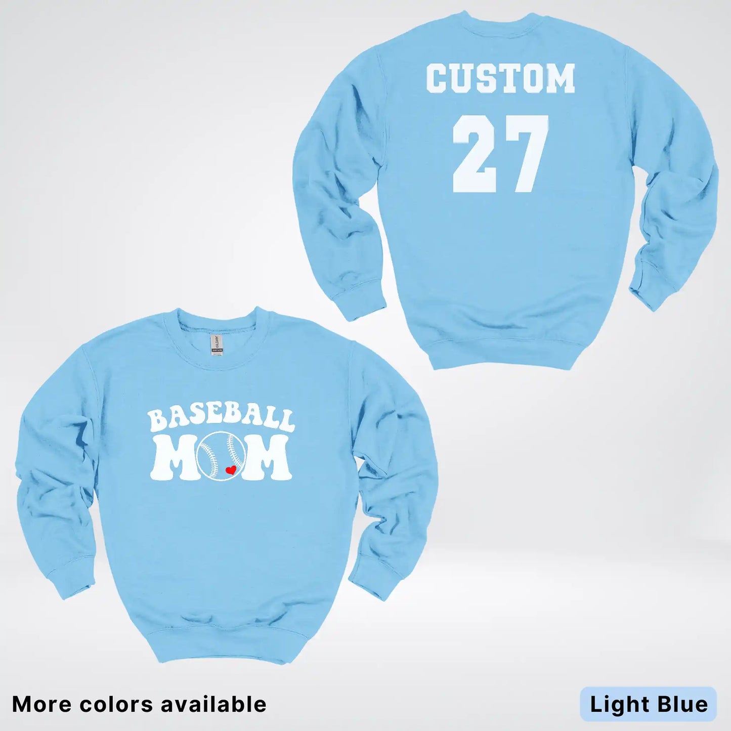 Custom Name & Number- Baseball Design 6 Crewneck Sweatshirt