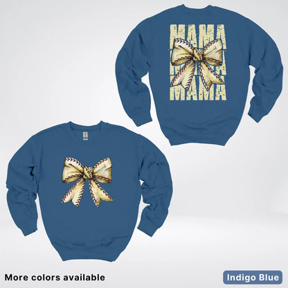 Softball Baseball Coquette Bow Crewneck Sweatshirt
