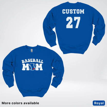 Custom Name & Number- Baseball Design 6 Crewneck Sweatshirt