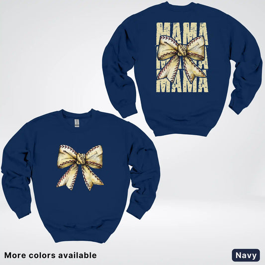Softball Baseball Coquette Bow Crewneck Sweatshirt