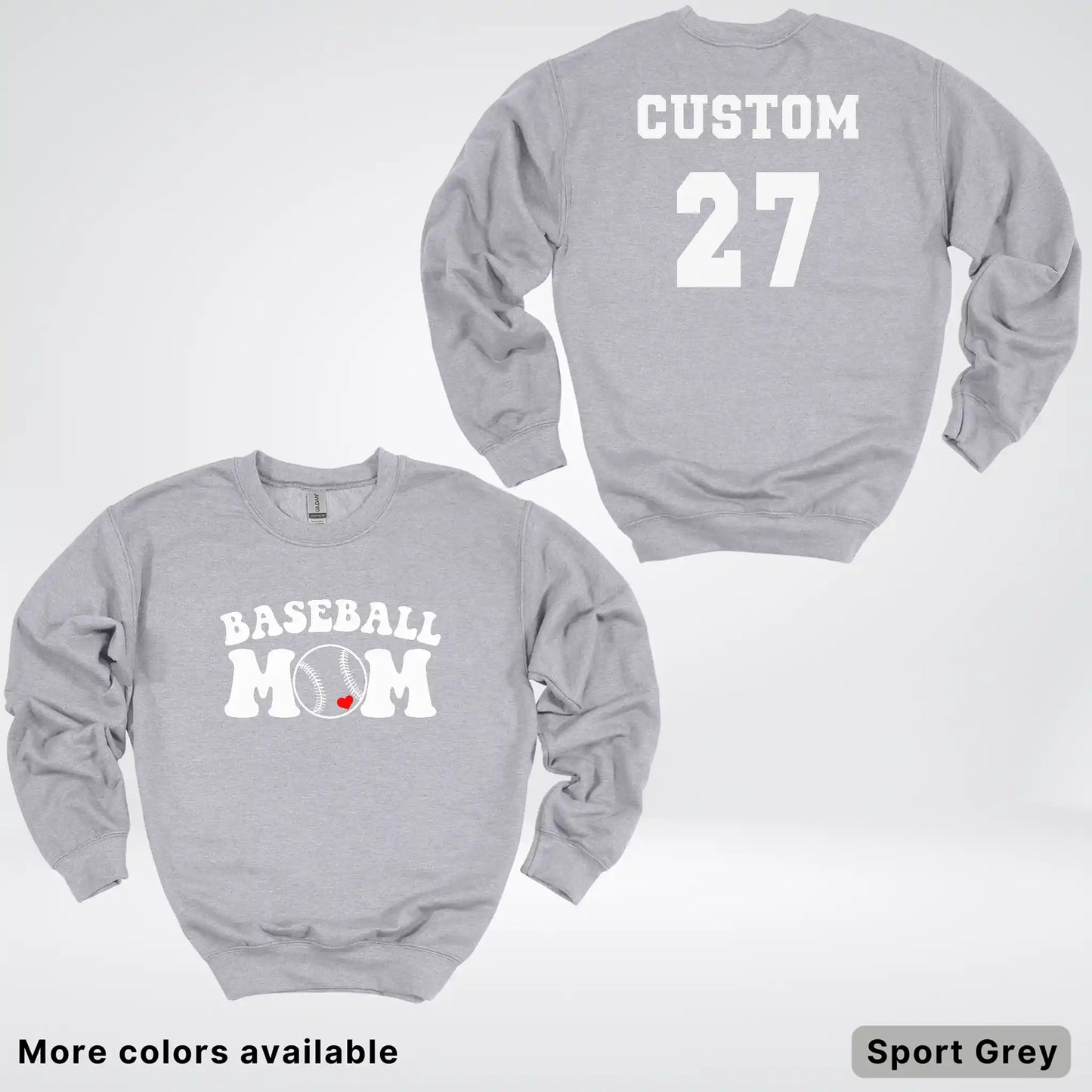 Custom Name & Number- Baseball Design 6 Crewneck Sweatshirt