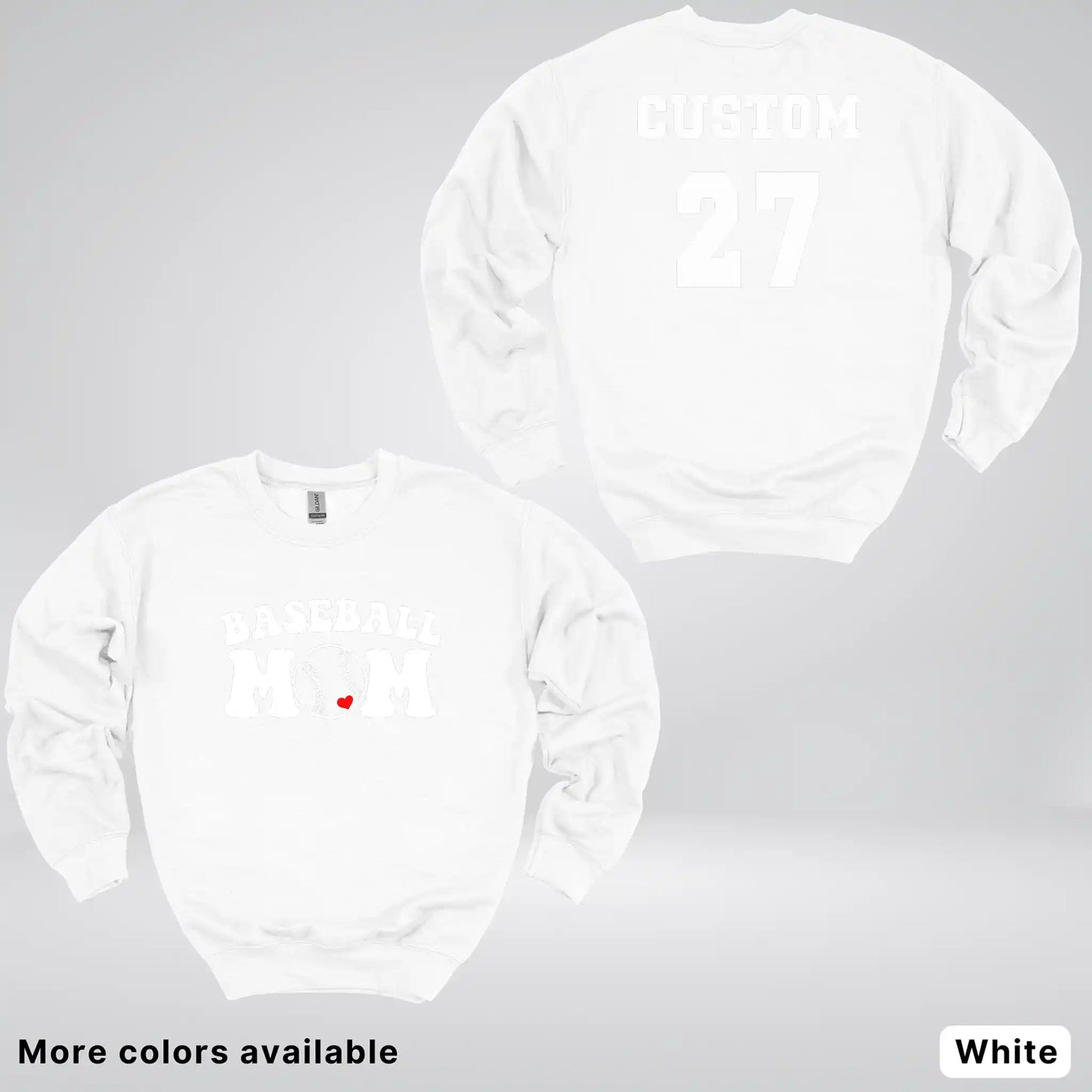 Custom Name & Number- Baseball Design 6 Crewneck Sweatshirt