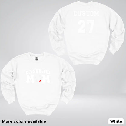 Custom Name & Number- Baseball Design 6 Crewneck Sweatshirt