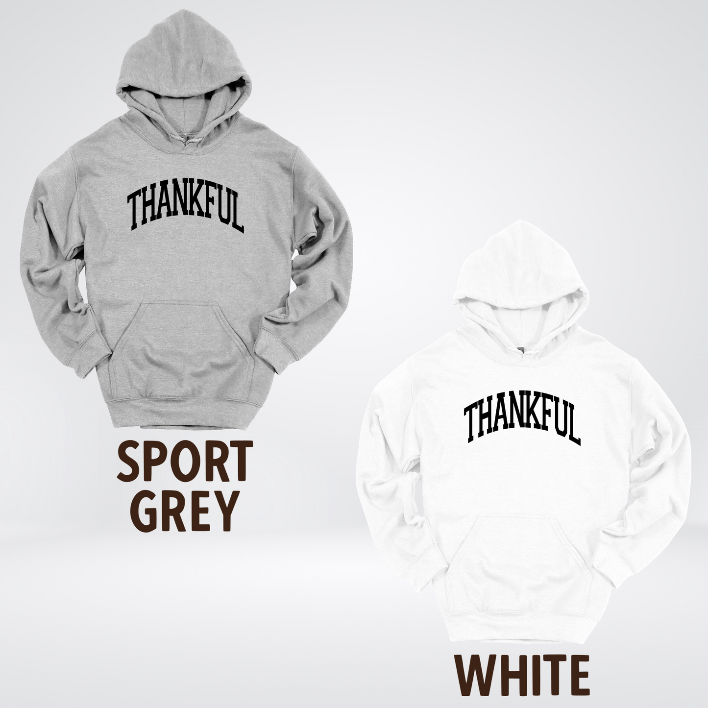 Thankful Varsity Hoodie - Black Design