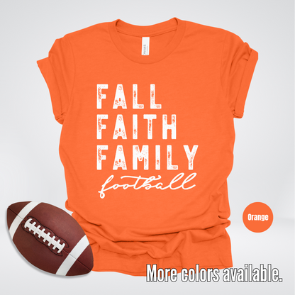 Fall Faith Family Football T-Shirt