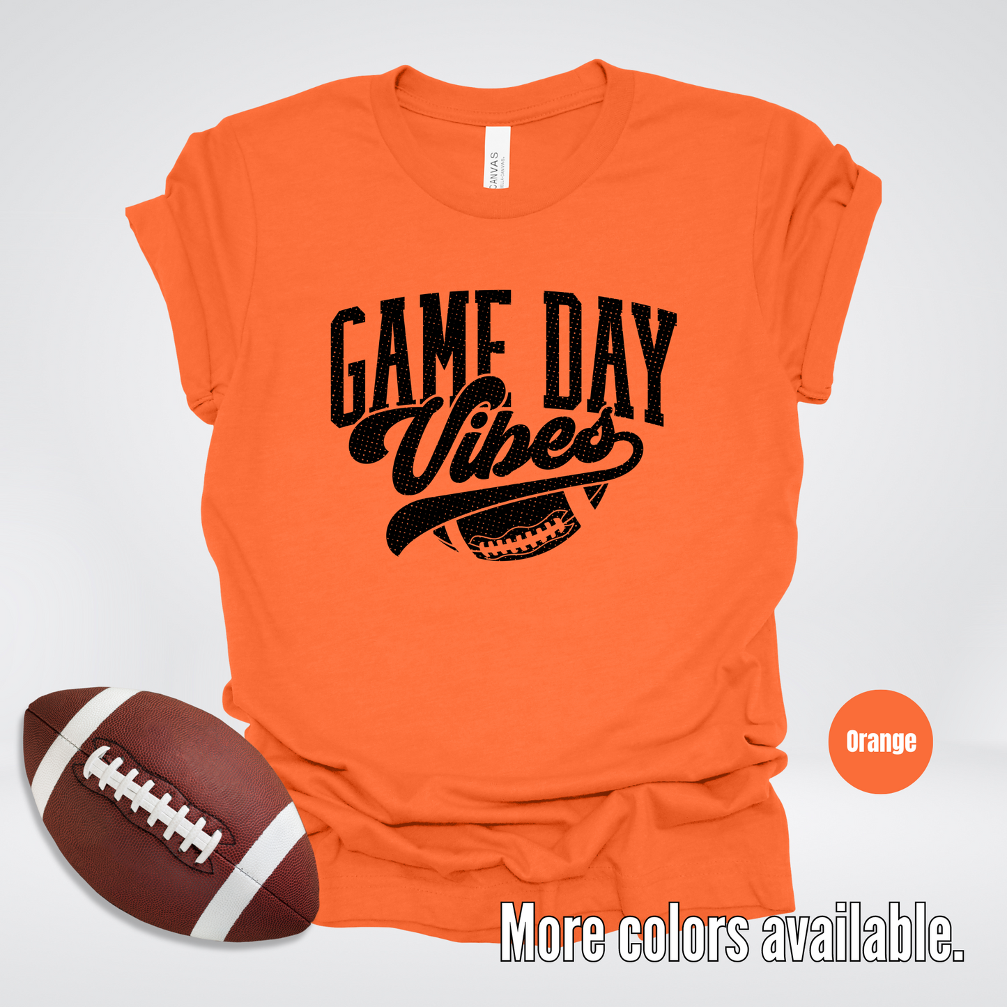 Game Day Vibes Black Design T-Shirt