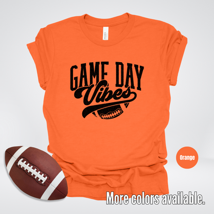 Game Day Vibes Black Design T-Shirt