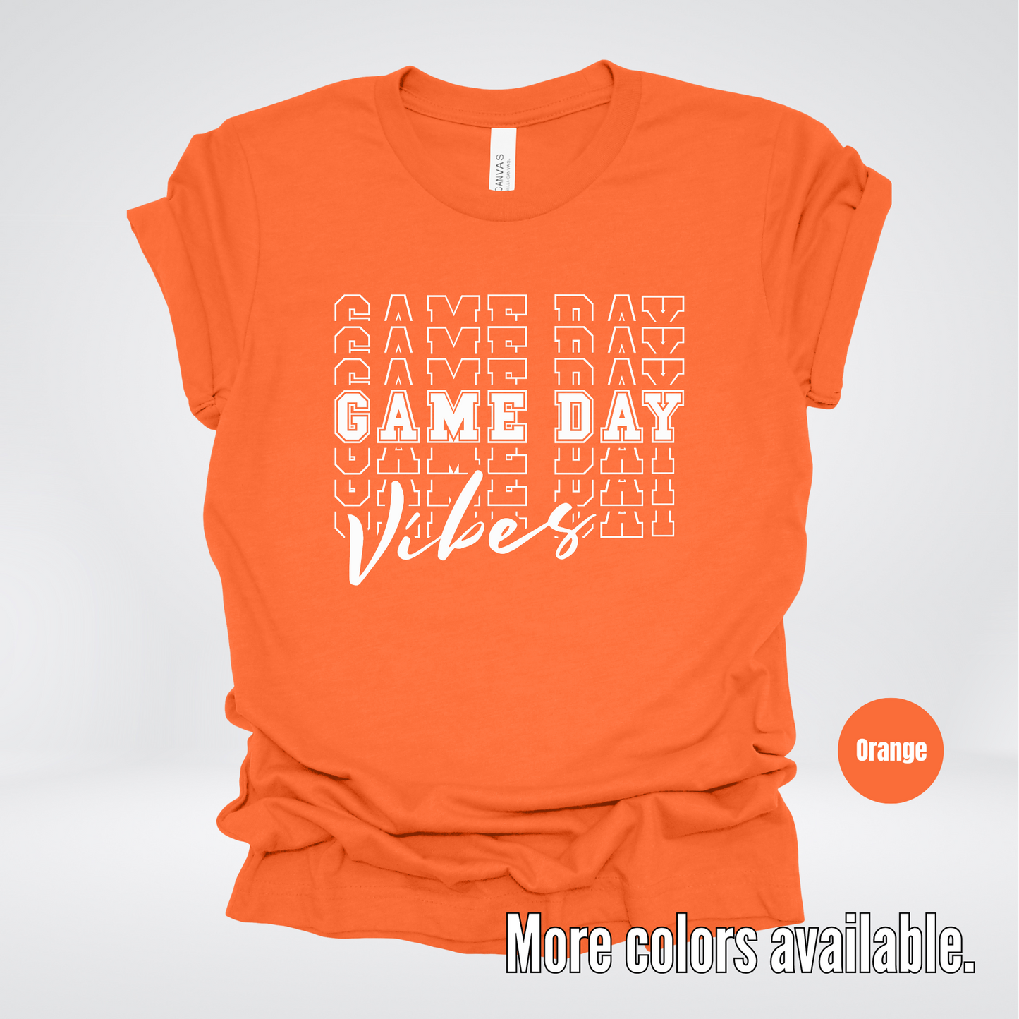 Game Day Vibes Stacked - White Design - T-Shirt