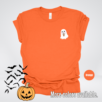 Cute Ghost w Coffee Latte T-Shirt