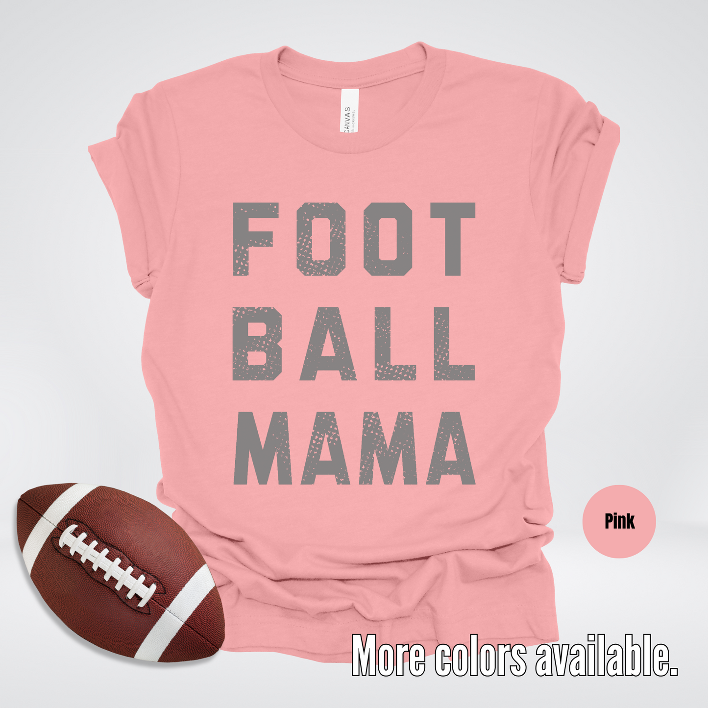 Football Mama Distressed - Gray Design - T-Shirt