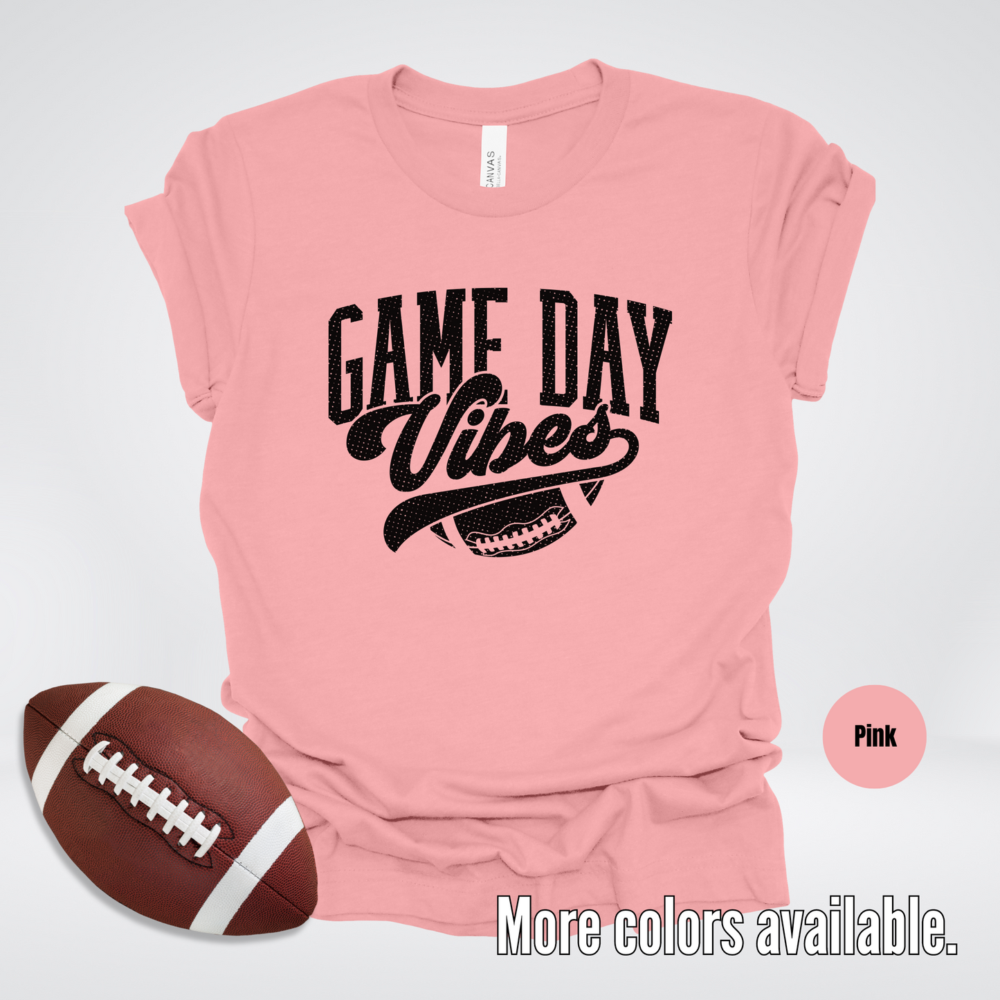 Game Day Vibes Black Design T-Shirt