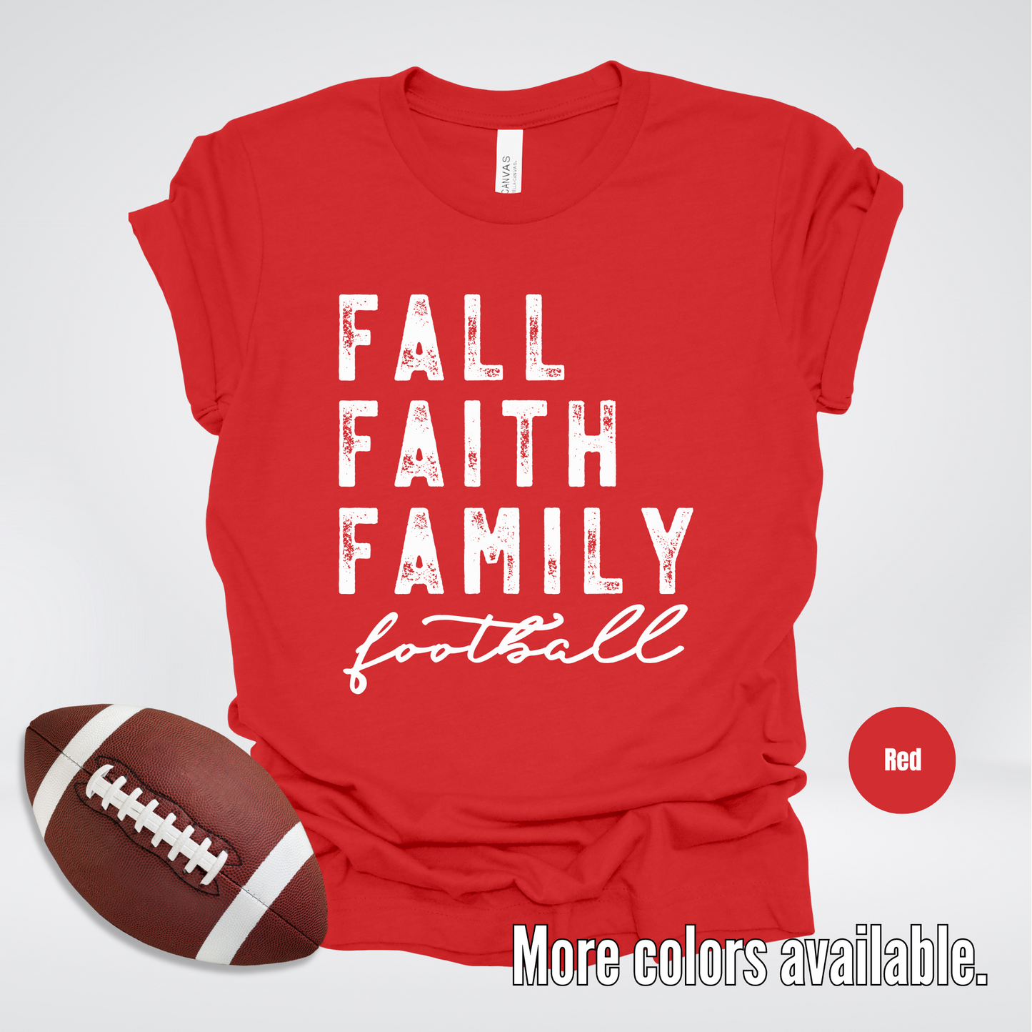 Fall Faith Family Football T-Shirt