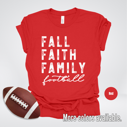 Fall Faith Family Football T-Shirt