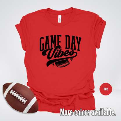 Game Day Vibes Black Design T-Shirt