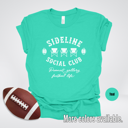 Sideline Social Club Peanut Gallery Football Life White Design 02 T-Shirt