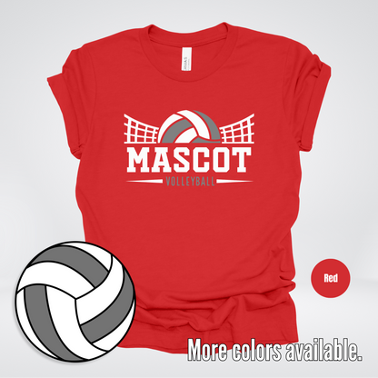 Custom Mascot - Gray - Volleyball Design 26 T-Shirt