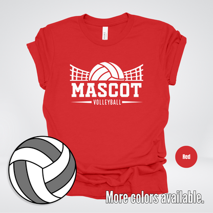 Custom Mascot - White - Volleyball Design 27 T-Shirt