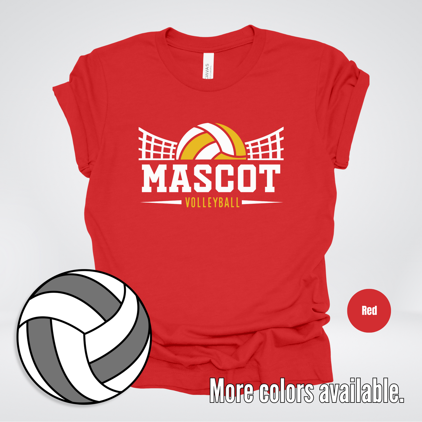 Custom Mascot – Gold - Volleyball Design 30 T-Shirt