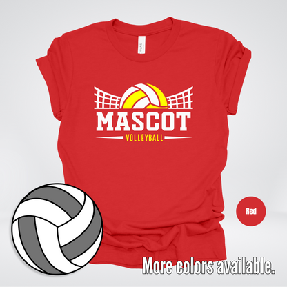 Custom Mascot – Yellow - Volleyball Design 32 T-Shirt