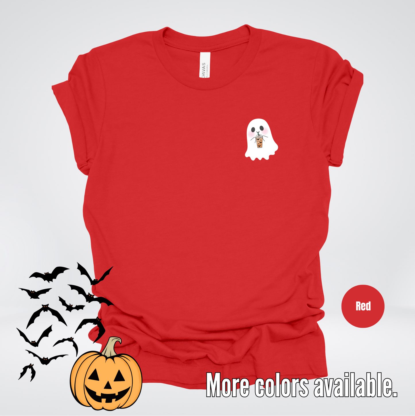 Cute Ghost w Coffee Latte T-Shirt